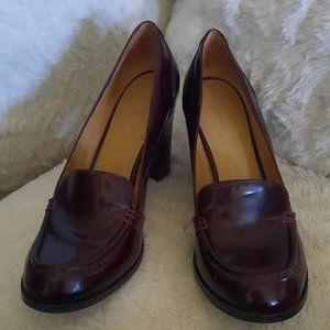 NineWest Stacked 3 in Heel Burgundy